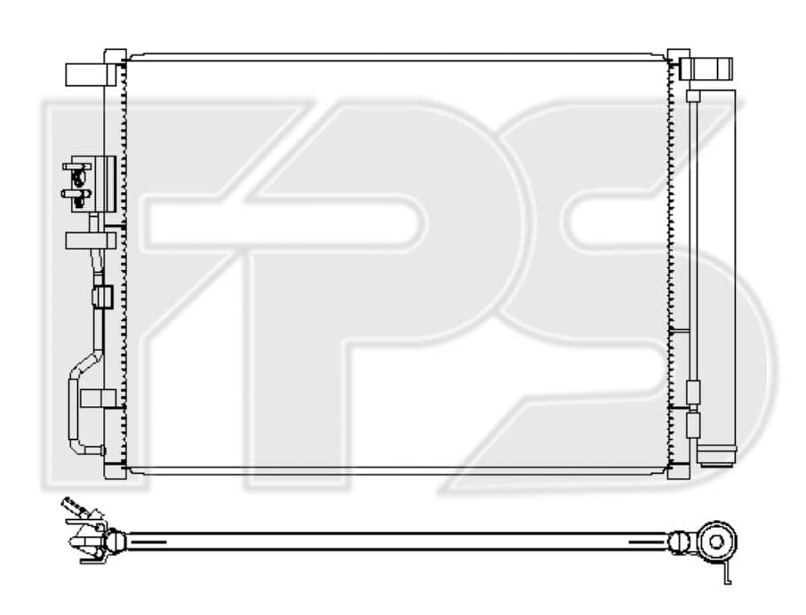 Радіатор кондиціонера Hyundai Tucson 2015-2018, 97606D3710, 97606D7000, 97606F8000