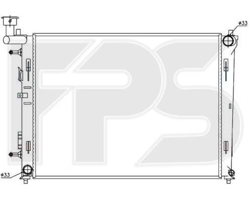 Радіатор Охолодження Hyundai Elantra 2006-2010, 253101H050, 253102H050, 253101H060