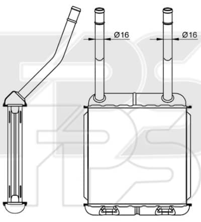 Радіатор Пічки Opel Astra 1991-1997, 1806002, 1806115, 1806116, 3095243, 52454989, 52488847