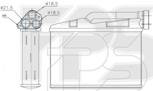 Радіатор Пічки BMW 5 1995-2003, 64116971105, 64118373840, 64118385562