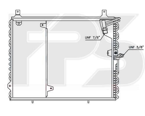Радіатор кондиціонера Mercedes-Benz 124 1984-1996, 124 830 13 70, A124 830 13 70