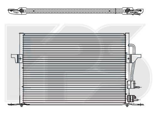 Радіатор кондиціонера Ford Mondeo 1997-2000, 1022553, 1033778, 1038778, 1044599, 1048278, 1055189, 1060440, 1077152, 1078378, 1091719, 4132548, 4144369, 4147369, 97BW19710AE, 97BW19710AF, 97BW19710BA, 97BW19710BB, 97BW19710BC, XS7H19710BA, XS7H19710BB, XW2H19710AA, YJ337, YJ440