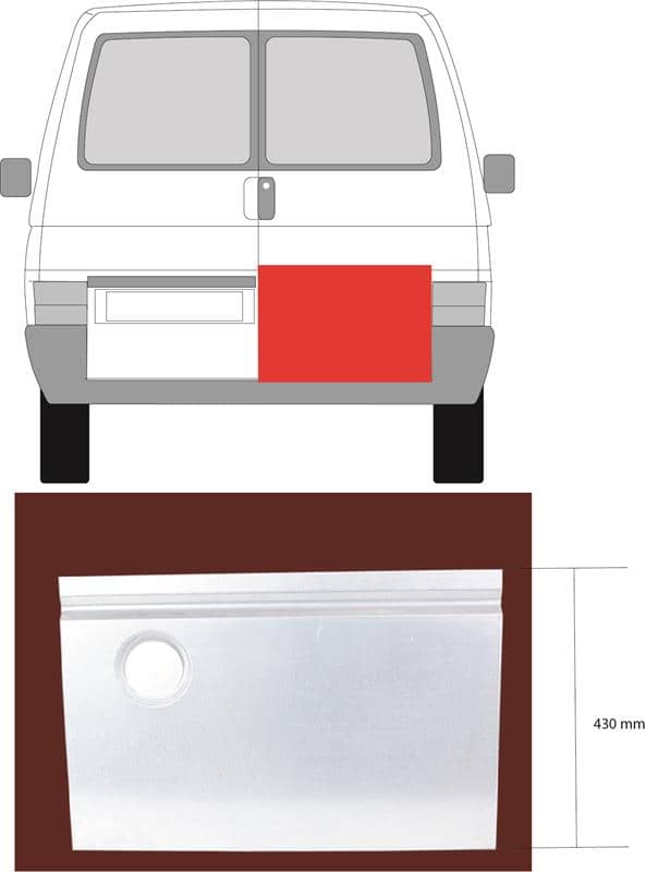 Ремчастина Металева Задня Права Volkswagen Transporter 1990-2003