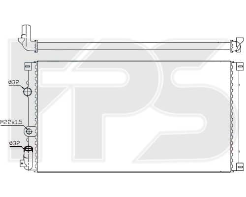 Радіатор Охолодження Nissan Interstar 2003-2010, 2140000QAJ, 2140000QAM, 4403216, 4502436, 7701049664, 7711134625, 9111216, 9198676, R1650002