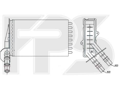 Радіатор Пічки Renault Clio 1998-2001, 7701044790, 7701045552