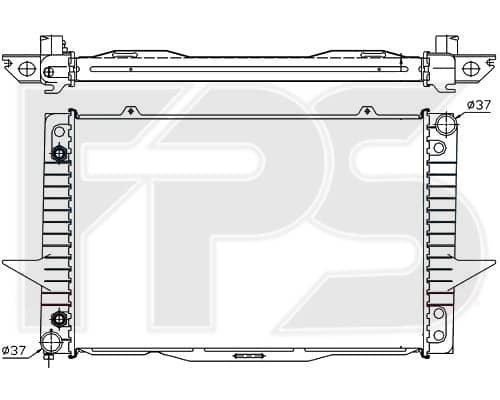 Радіатор Охолодження Volvo 840/850 1992-1996, 1335430, 5003823, 6842877, 8503769, 8601231, 8601354, 8601358, 8602560, 8602561, 8602876, 8603768, 8603769, 8603823