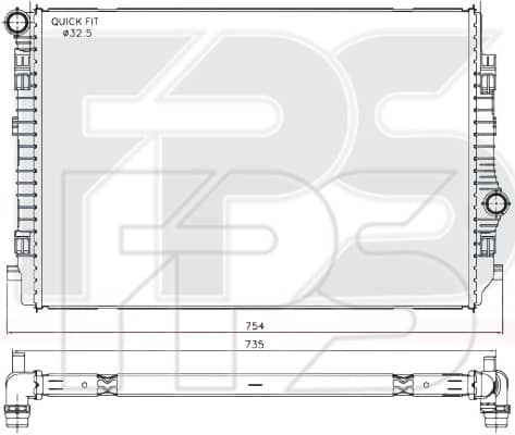 Радіатор охолодження AUDI A3 2020-2024