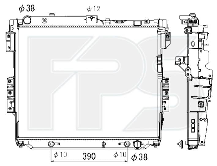 Радіатор Охолодження Toyota Land Cruiser 2021+, 1640052062, 1640052063