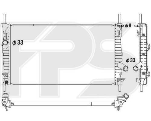 Радіатор Охолодження Ford Transit 2000-2006, 1671801, 4714582, 4719006, 4C118005AB, 4C118005AC, ME4C118005AB