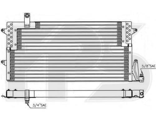 Радіатор кондиціонера Volkswagen Passat 1994-1996, 3A0820413, 3A0820413A