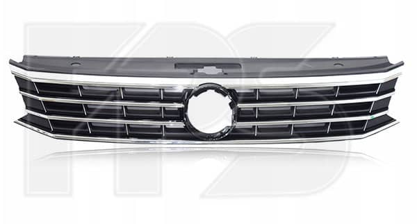 Решітка Радіатора Пластикова Передня Права Volkswagen Passat 2015-2019