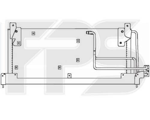 Радіатор кондиціонера Opel Combo 1993-2000, 1618015, 1618045, 1618071, 1618108, 1850032, 52484309, 90486844, 90508124, 90510856, 90511659, 90540373, 9192318, 93250611