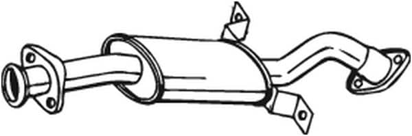 Глушник Посередені Mitsubishi Pajero 1991-1999, MB924363, MR332070, XR332070