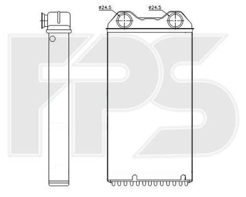 Радіатор Пічки Nissan Primastar 2002-2007, 2711500QAD, 4409453, 7701473279, 91158692