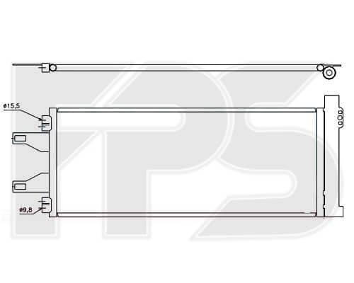 Радіатор кондиціонера Citroen Jumper 2006-2014, 1343785080, 1361235080, 1371427080, 1610115880, 1649789180, 6455EP, 6455HC, 1399111080, 1610875280, 1610161680