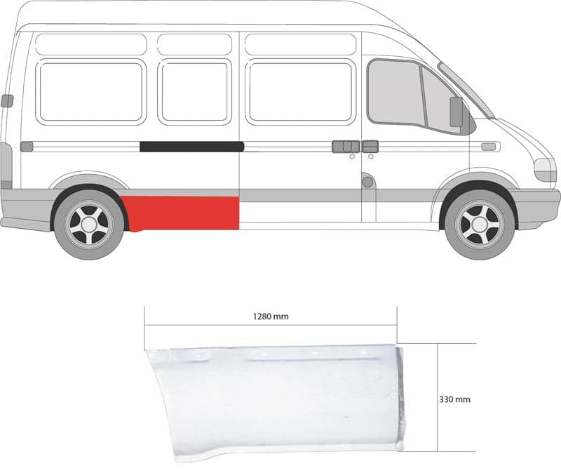 Ремчастина Металева Передня Права Opel Movano 1998-2003