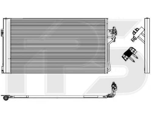 Радіатор кондиціонера Mercedes-Benz Viano 2003-2010, 6398350270, 6398350470, 6398350800, A6398350270, A6398350470, A6398350800