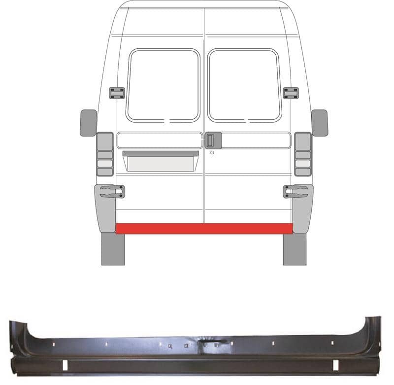 Ремчастина Металева Задня Citroen Jumper 1994-2001, 7238 K0