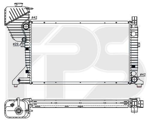 Радіатор Охолодження Mercedes-Benz Sprinter 2000-2006, 9015003500, 9015003600, 9015003900, A9015003500, A9015003600, A9015003900