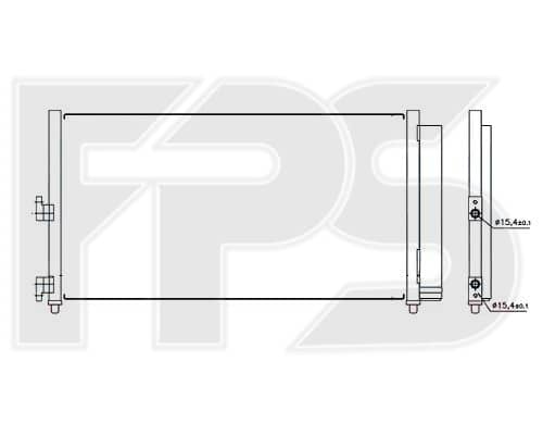 Радіатор кондиціонера Fiat Doblo 2005-2009, 46820833, 51732993, 51804991, 6001070975, K46820833, 51802116, 51804892