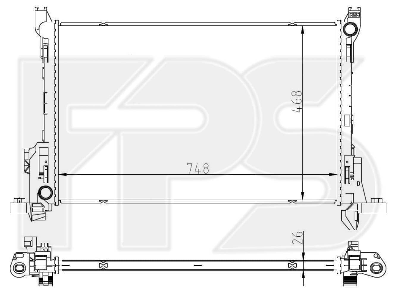 Радіатор охолодження FIAT TALENTO 2016-2021