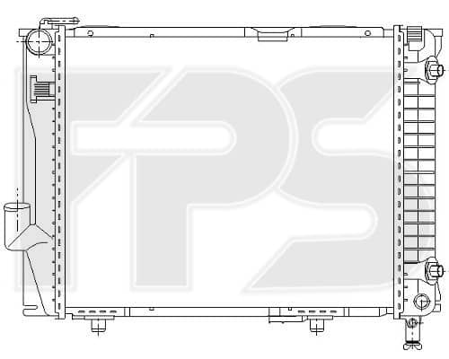 Радіатор Охолодження Mercedes-Benz 124 1984-1996, 1245001403, 1245001503, A1245001403, A1245001503