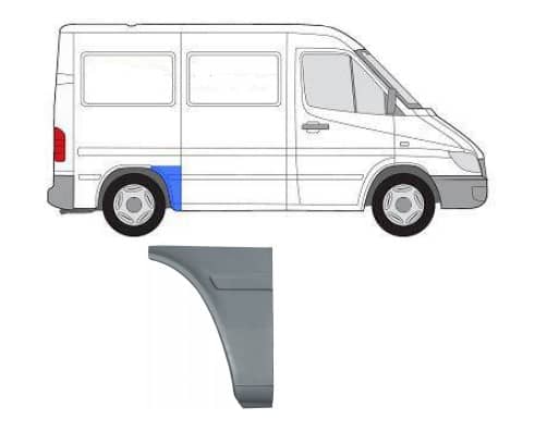 Ремчастина Металева Задня Права Mercedes-Benz Sprinter 1995-2000
