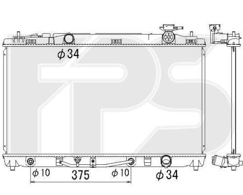 Радіатор Охолодження Toyota Camry 2006-2011, 164000V090, 1640028630, 1640028631