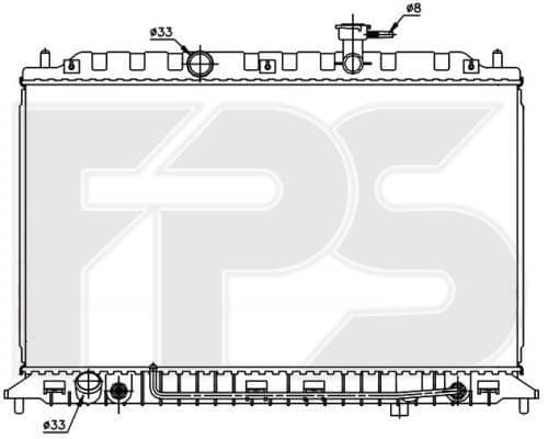 Радіатор Охолодження Kia RIO 2006-2011, 253101G000, 253101G001, 253101G050, 253101G060, 253101G100, 253101G101, 253101G200, 253101G210, 253101G211, S253101G000, S253101G001, S253101G211