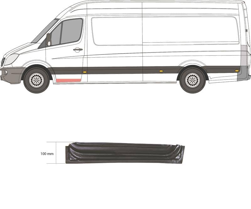 Ремчастина Металева Передня Права Mercedes-Benz Sprinter 2006-2013