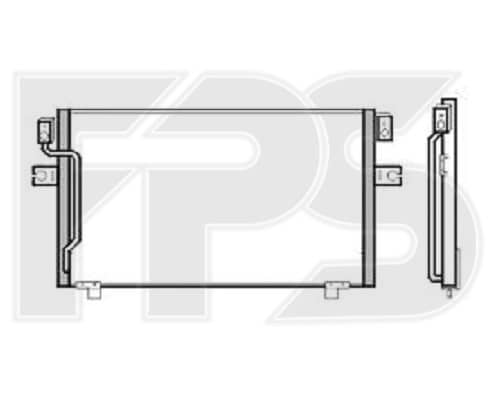 Радіатор кондиціонера Nissan Maxima 1995-2000, 921100L710, 921100L720, 921100L800, 921100L801, 921100L805, 921100L860, 921101L000, 921101L010, 921101L011, 921101L015, 921101L020