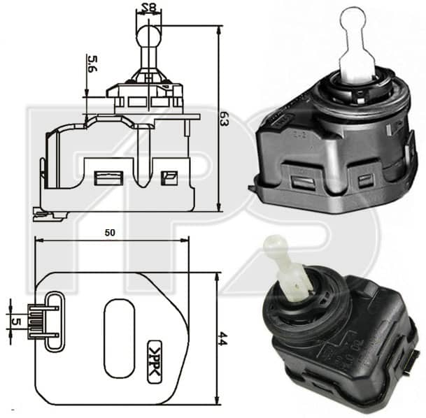 Двигун корректора фари AUDI A4 1995-2001