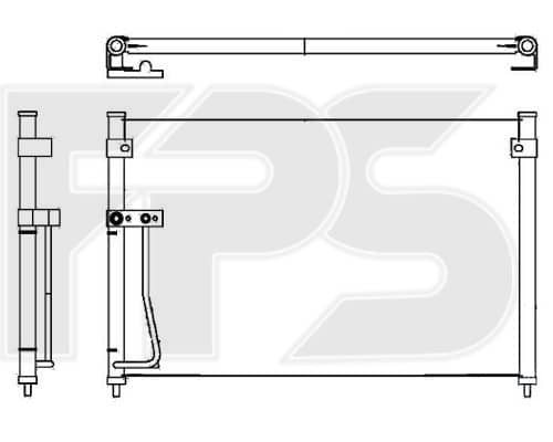 Радіатор кондиціонера Mazda 626 1997-2000, GE4T61480, GE4T61480A, GE4T61480B, GE9E61480A, GE9E61480B