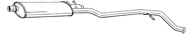 Глушник Посередені Peugeot 406 1999-2003, 1717L3
