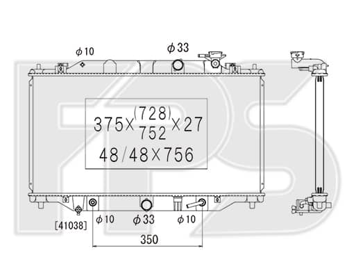 Радіатор Охолодження Mazda 6 2012-2016, SH0615200, SH0615200A