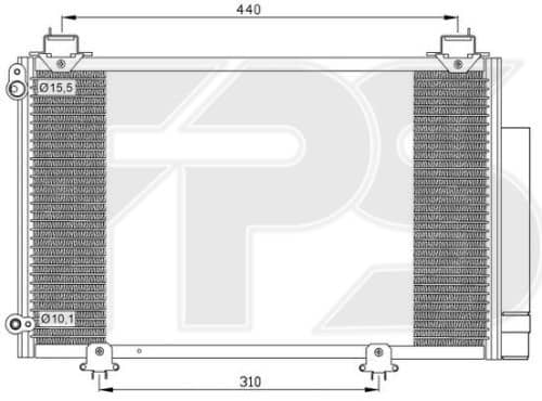 Радіатор кондиціонера Toyota Yaris 1999-2006, 884500D020, 884500D021, 8845052170, 8846052020