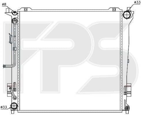 Радіатор Охолодження Hyundai i30 2007-2012, 253102H650, 253102H670, 253102L650, 253102R650, 253102R670
