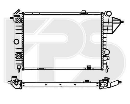 Радіатор Охолодження Opel Vectra 1988-1995, 1300084, 1300090, 1300097, 1300122, 1300125, 3096381, 3096382, 52450801, 52450802, 90323555, 90323556, 90442583, 90442622