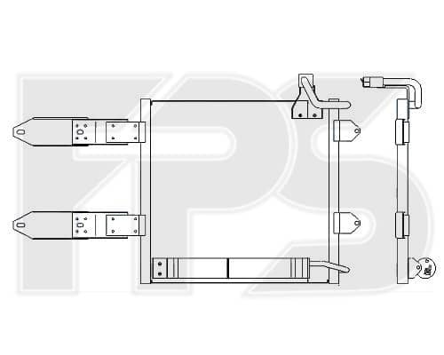 Радіатор кондиціонера Volkswagen Polo 1999-2001, 6X0820413A, 6X0820411A
