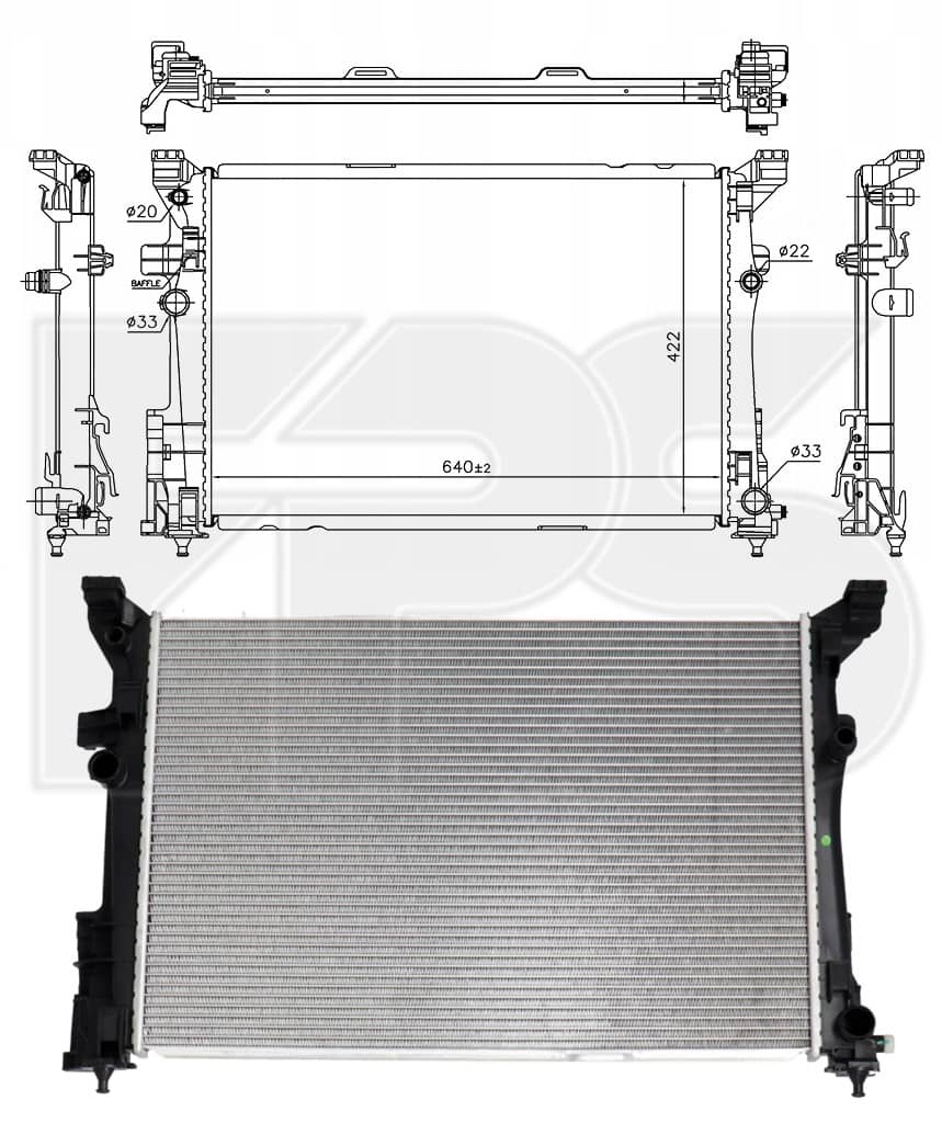 Радіатор Охолодження Infiniti QX30/Q30 2016-2019, 2465001403, A2465001403
