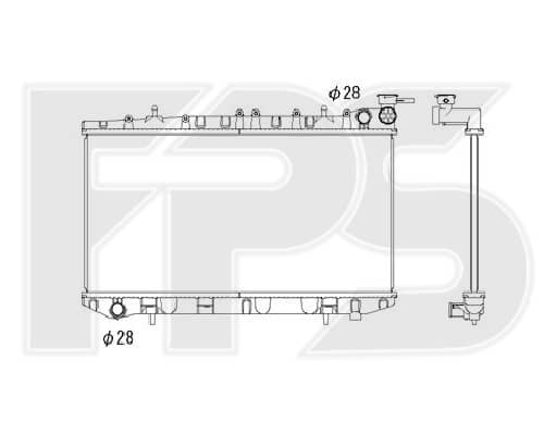 Радіатор Охолодження Nissan Sunny 1991-1996, 2141057F01, 2141057F02, 2141057Y00, 2141062Y01, 2141064Y00, 2141064Y01