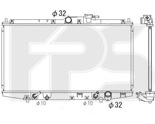 Радіатор Охолодження Honda Accord 1999-2002, 19010PCA003, 19010PCA013, 19010PCA023, 19010PCA901, 19010PCA903, 19010PCA905, 19010PCAJ51, 19010PCAJ53, 19010PCAJ55, 19010PCD003, 19010PCD013, 19010PCF901, 19010PCF902, 19010PDAE01, 19010PDAE02, 19010PDAE51, 19010PDAE52, 19010PDEE01, 19010PDEE02