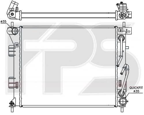 Радіатор Охолодження Hyundai i30 2012-2016, 25310A5850, 25310A5950