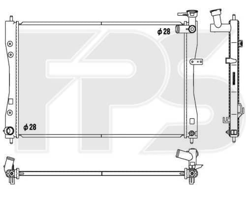 Радіатор Охолодження Mitsubishi Colt 2004-2009, MN135879
