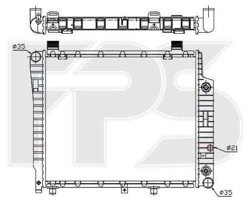 Радіатор Охолодження Mercedes-Benz E-Class 1995-1999, 2025003503, A2025003503