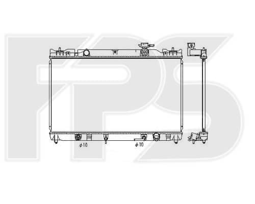 Радіатор Охолодження Toyota Camry 2002-2006, 164000H020, 164000H030, 164000H130, 164000H131, 164000H200, 1640028270, 1640028271, 1640028280, 1640028281, 1640028540, 16410YZZAF, 16410YZZAG