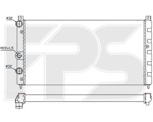 Радіатор Охолодження Skoda Felicia 1995-1998, 007601412, 441076014126, 6U0121253A, 7601412