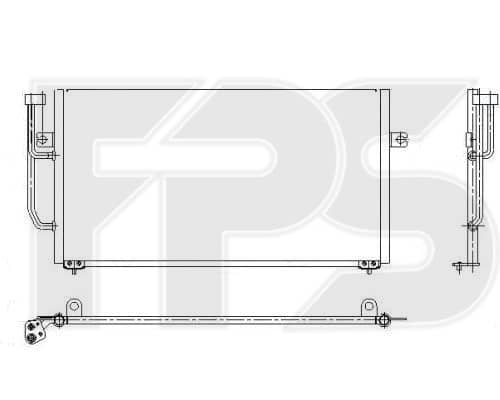 Радіатор кондиціонера Mitsubishi Carisma 1995-2004, 30818183, 30897260, MR146691