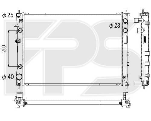 Радіатор Охолодження Subaru Tribeca 2007-2014, 45111XA00A, 45111XA00B, 45111XA01A, 45111XA01B