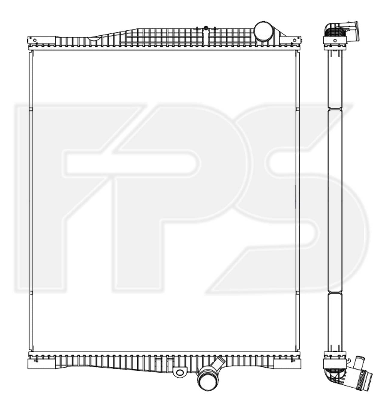 Радіатор Охолодження Renault Truck T/K/C(Cab 2,5M) 2014+, 7422062431, 7423292914, 7485013538, 7485013642, 7485019538, 7485019642, 7485021959, 7485027959, 21167328, 21208269, 22039721, 22039775, 22062259, 22374729, 23292816, 23292836, 23292839, 23292886, 23293836, 23295522, 85013015, 85019015, 85021957